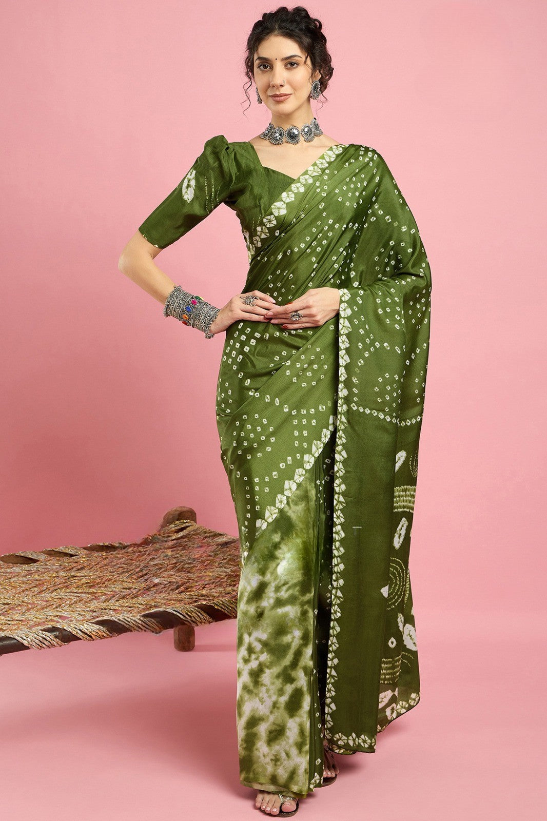 French Crepe Saree