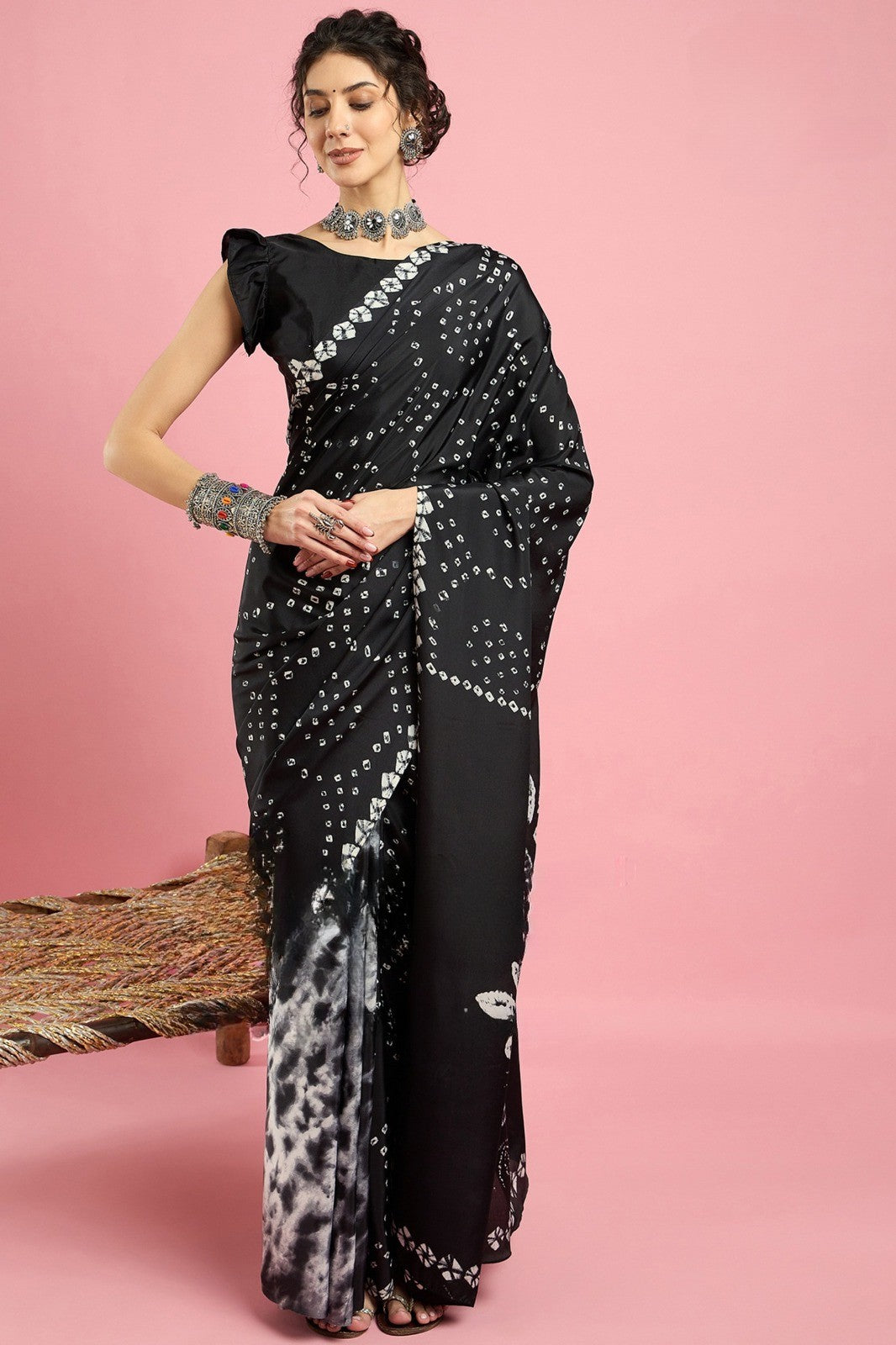 French Crepe Saree