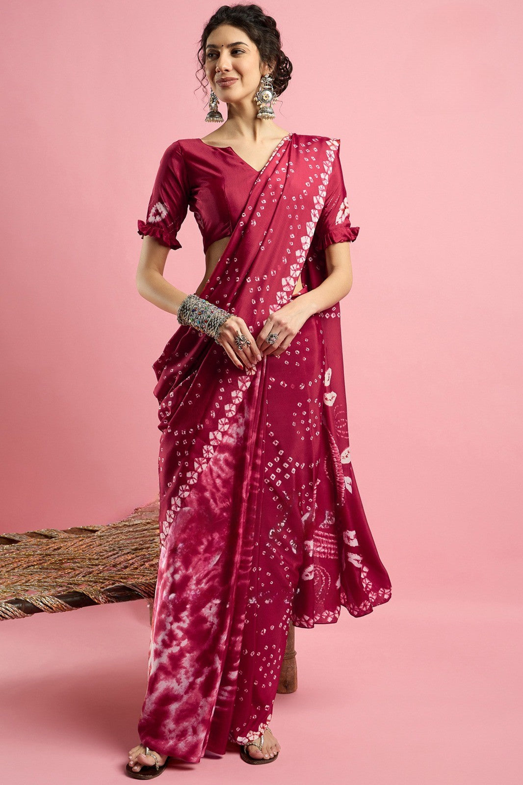 French Crepe Saree