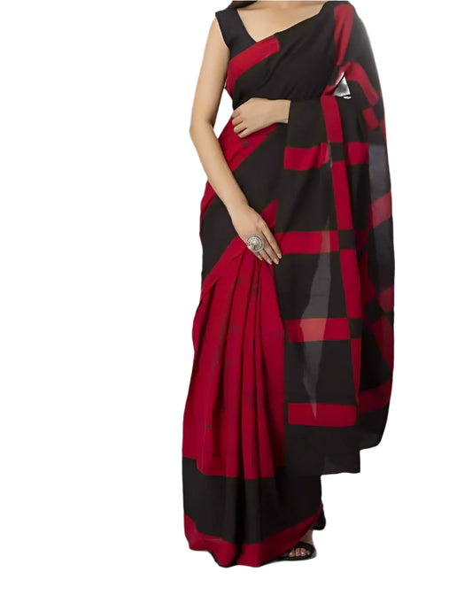 Pure mul mul cotton saree